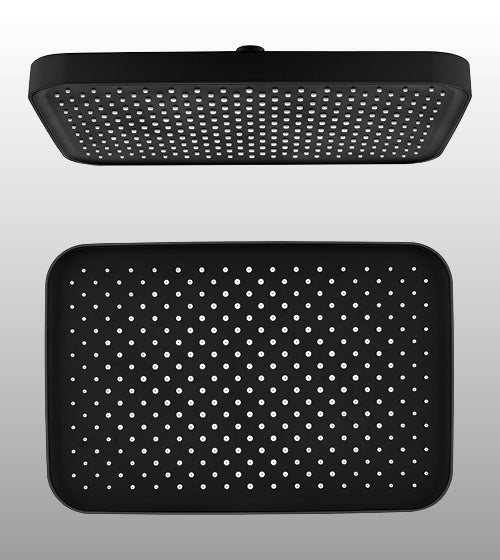 RECTANGULAR ABS RAIN SHOWER - AQUANT -  ( MATT BLACK -  - 325x187 mm - 13inchX7.48inch )