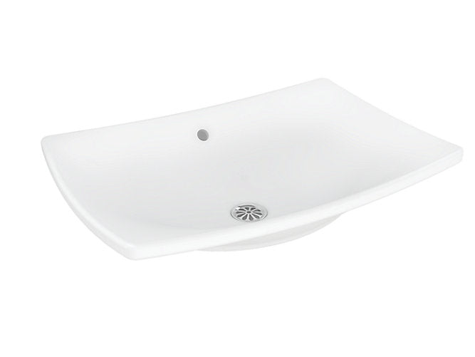(PRUN)ESCALE-TABLE TOP W/BASIN W/TAP HOLE - KOHLER LUXURY -  ( WHITE -  - 600x410 mm - 24inchX18inch )