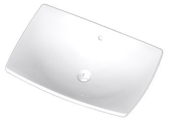 (PRUN)ESCALE-TABLE TOP W/BASIN W/TAP HOLE - KOHLER LUXURY -  ( WHITE -  - 600x410 mm - 24inchX18inch )