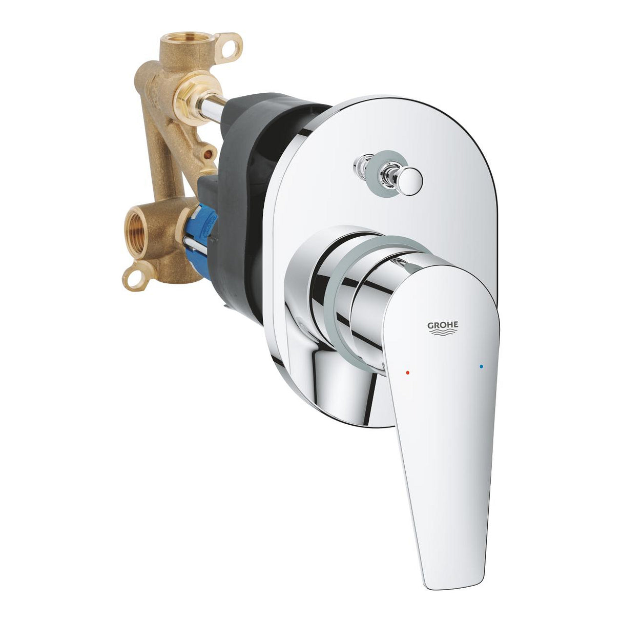 NEW BAUEDGE 1-HANDLE BATH/SHOWER MIXER - GROHE-G2 - ( CHROME - G2 - BAUCOSMOPOLITAN - 0x0 mm - 0inchX0inch )