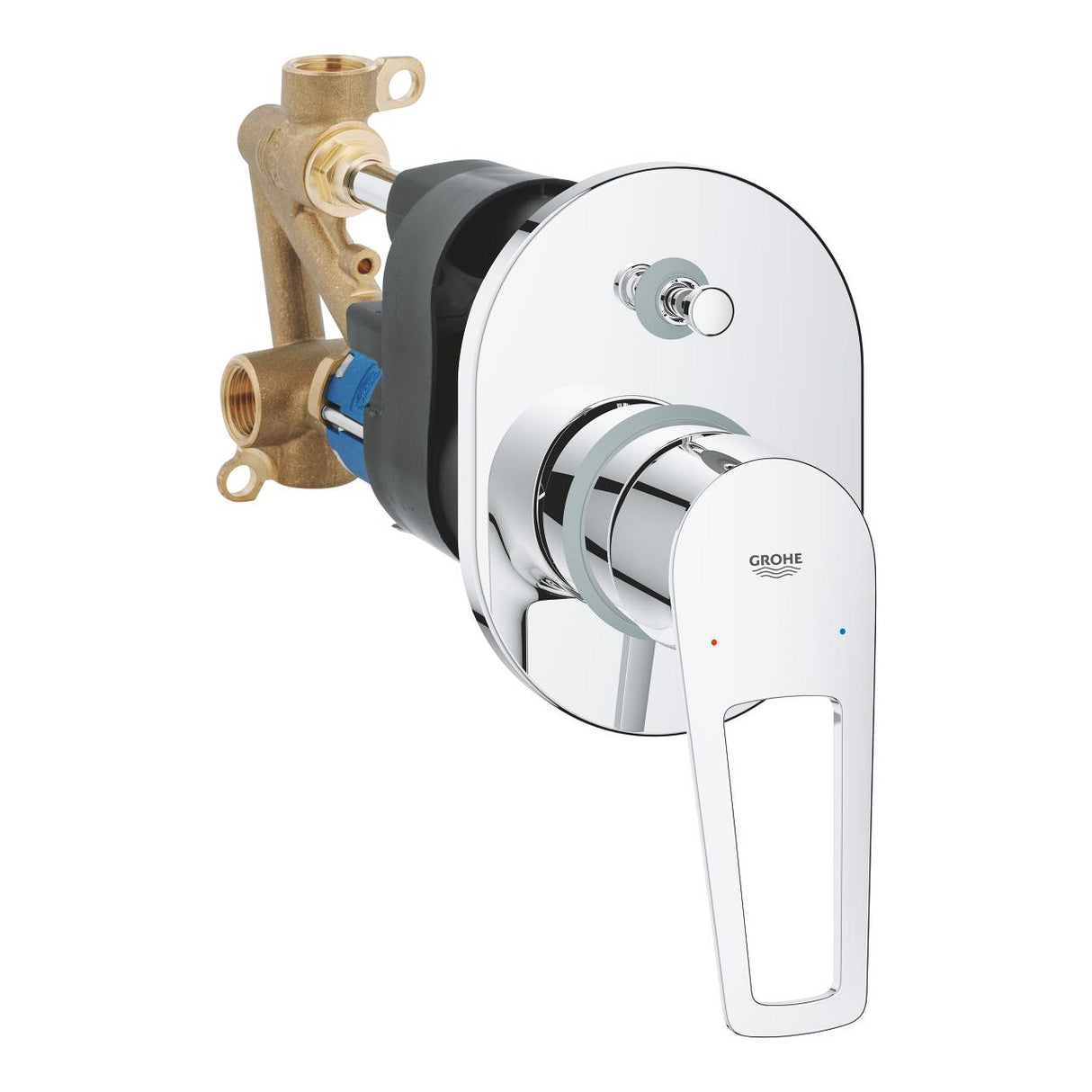 NEW BAULOOP 1-HANDLE BATH/SHOWER MIXER - GROHE-G2 - ( CHROME - G2 - BAUCOSMOPOLITAN - 0x0 mm - 0inchX0inch )