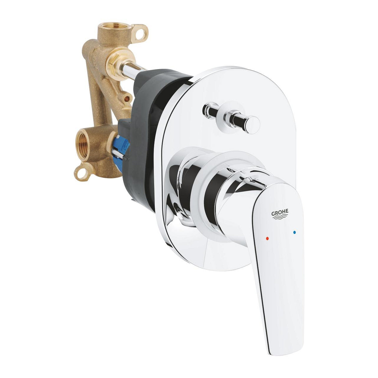 BAUFLOW 1-HANDLE BATH/SHOWER MIXER - GROHE-G2 - ( CHROME - G2 - BAUCONTEMPORARY - 0x15 mm - 0inchX0.6inch )