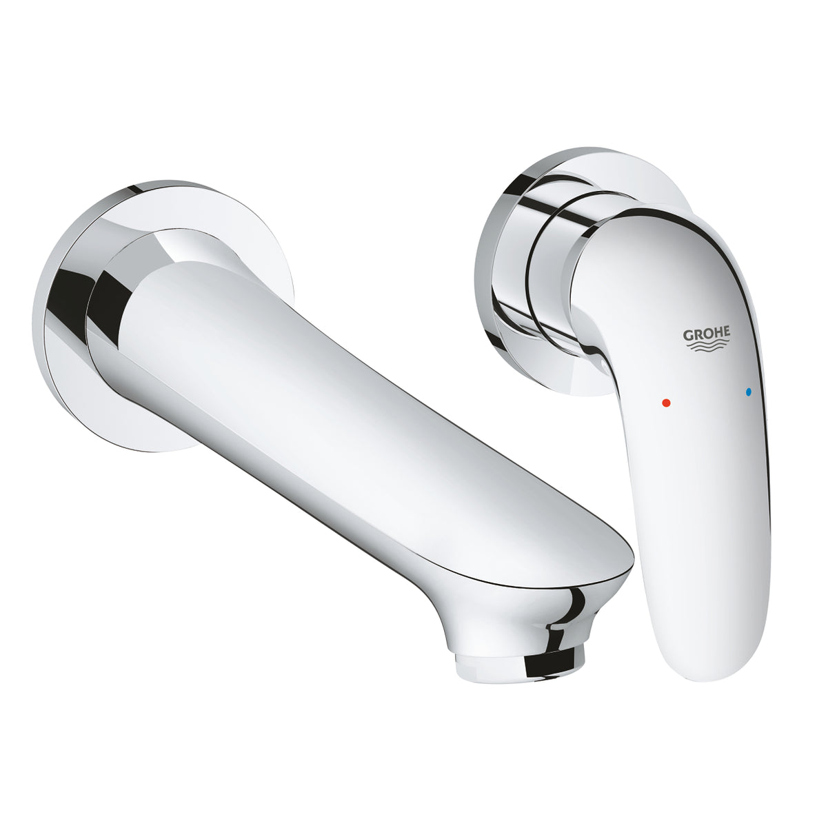 EUROSTYLE 2015 SOLID 2-HOLE, 1-HANDLE WALL-MOUNT BASIN MIXER, M SIZE - GROHE - ( CHROME - G3 - EUROSTYLE - 0x10 mm - 0inchX0.38inch )