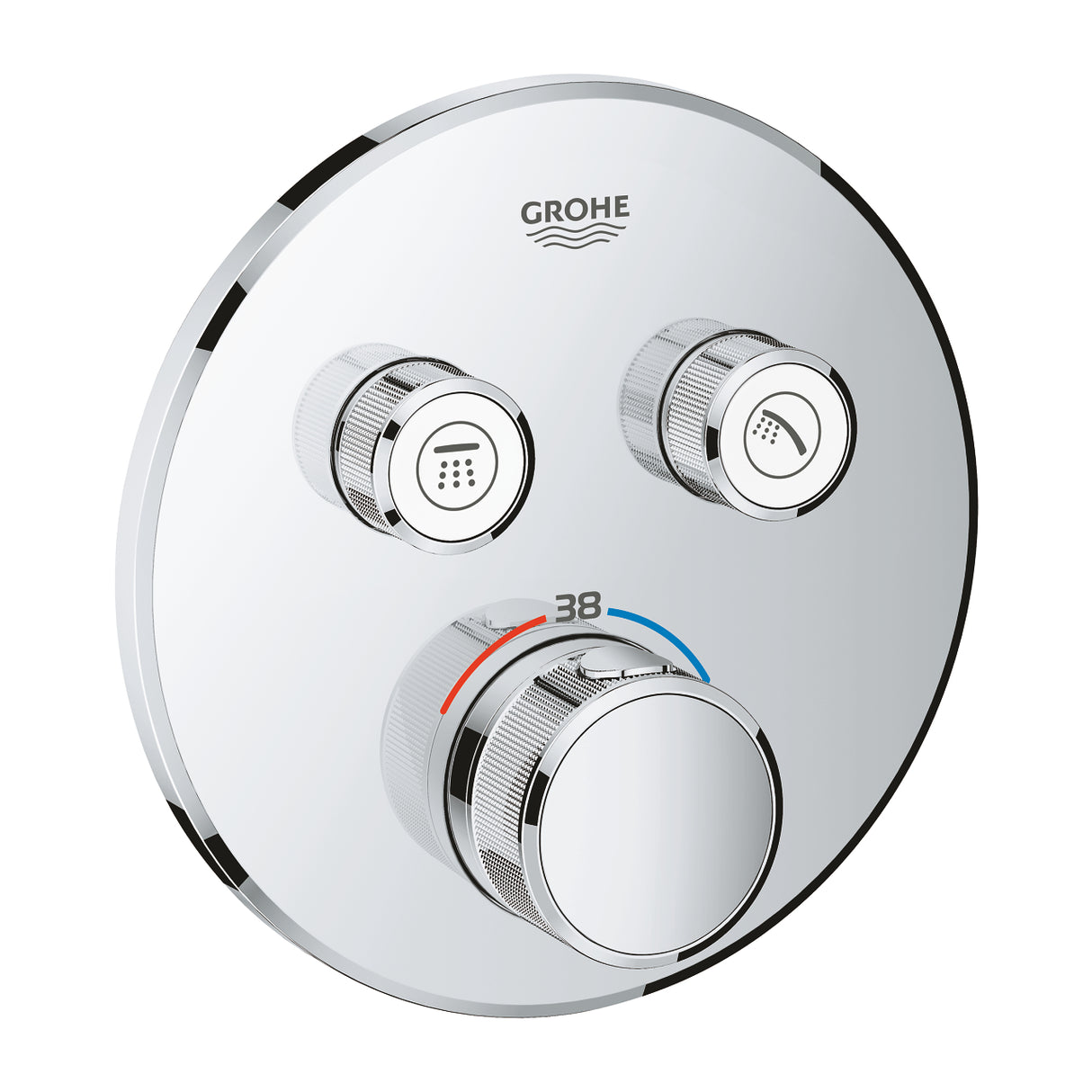 GROHTHERM SMARTCONTROL THERMOSTAT ROUND, 2 CONTROL - GROHE - ( CHROME - G5 - GROHTHERM - 0x0 mm - 0inchX0inch )