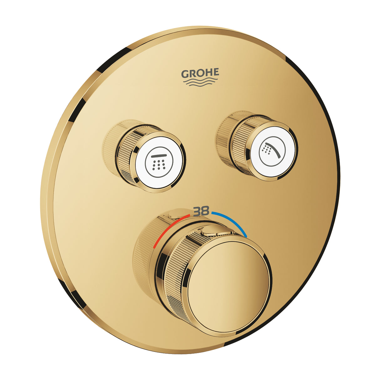 GROHTHERM SMARTCONTROL THERMOSTAT ROUND, 2 CONTROL - GROHE - ( COOL SUNRISE - G5 - GROHTHERM - 0x0 mm - 0inchX0inch )