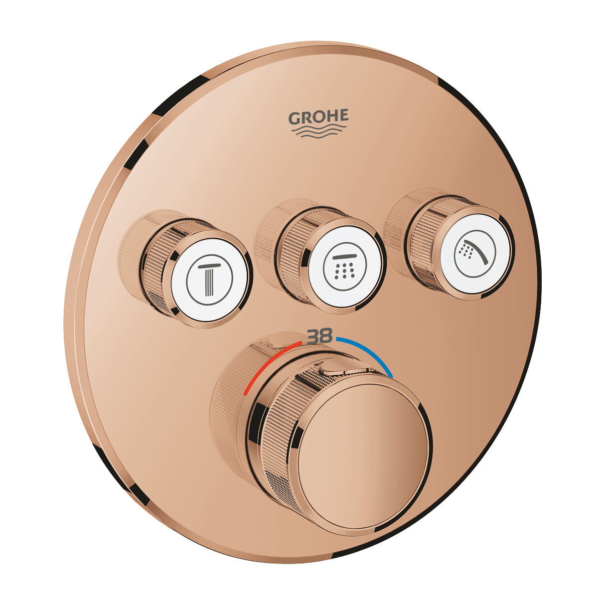 GROHTHERM SMARTCONTROL THERMOSTAT ROUND, 3 CONTROL - GROHE - ( WARM SUNSET - G5 - GROHTHERM - 0x0 mm - 0inchX0inch )