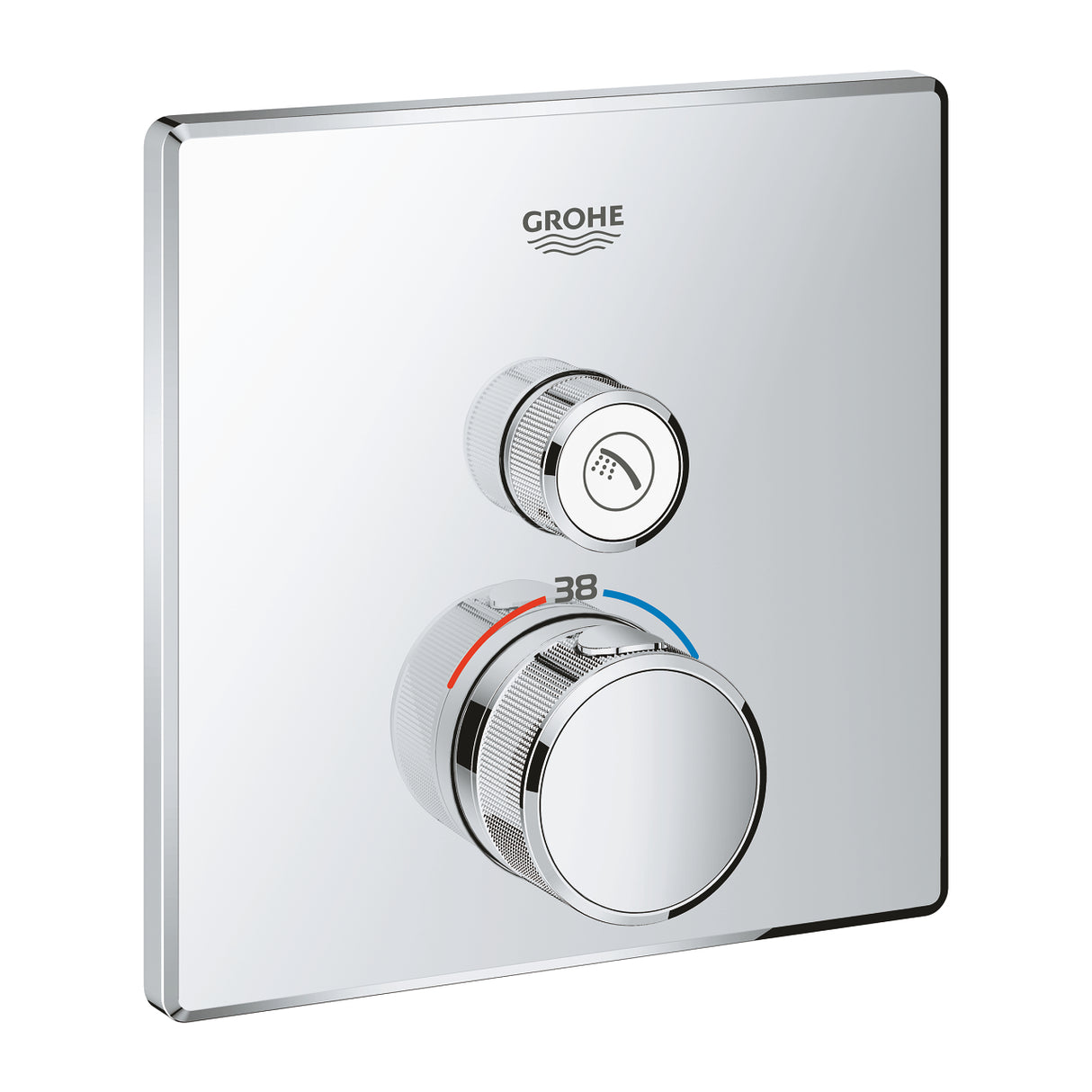 GROHTHERM SMARTCONTROL THERMOSTAT SQUARE, 1 CONTROL - GROHE - ( CHROME - G5 - GROHTHERM - 0x0 mm - 0inchX0inch )