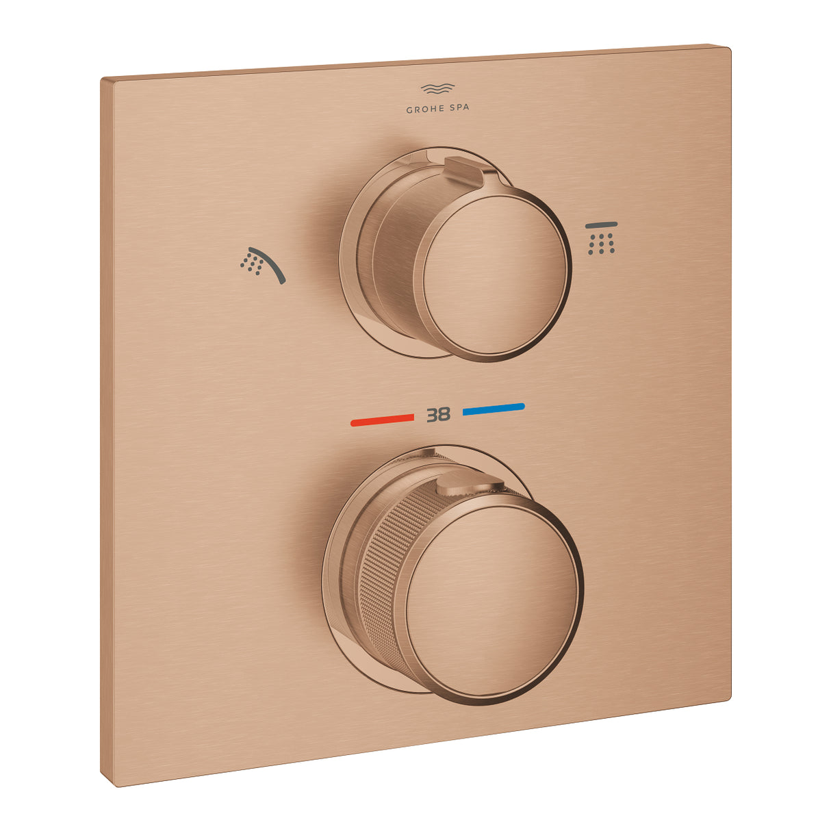 ALLURE THERMOSTATIC SHOWER/HANDSHOWER MIXER- 2 WAY DIVERTER - GROHE - ( BRUSHED WARM SUNSET - G5 - ALLURE - 0x0 mm - 0inchX0inch )