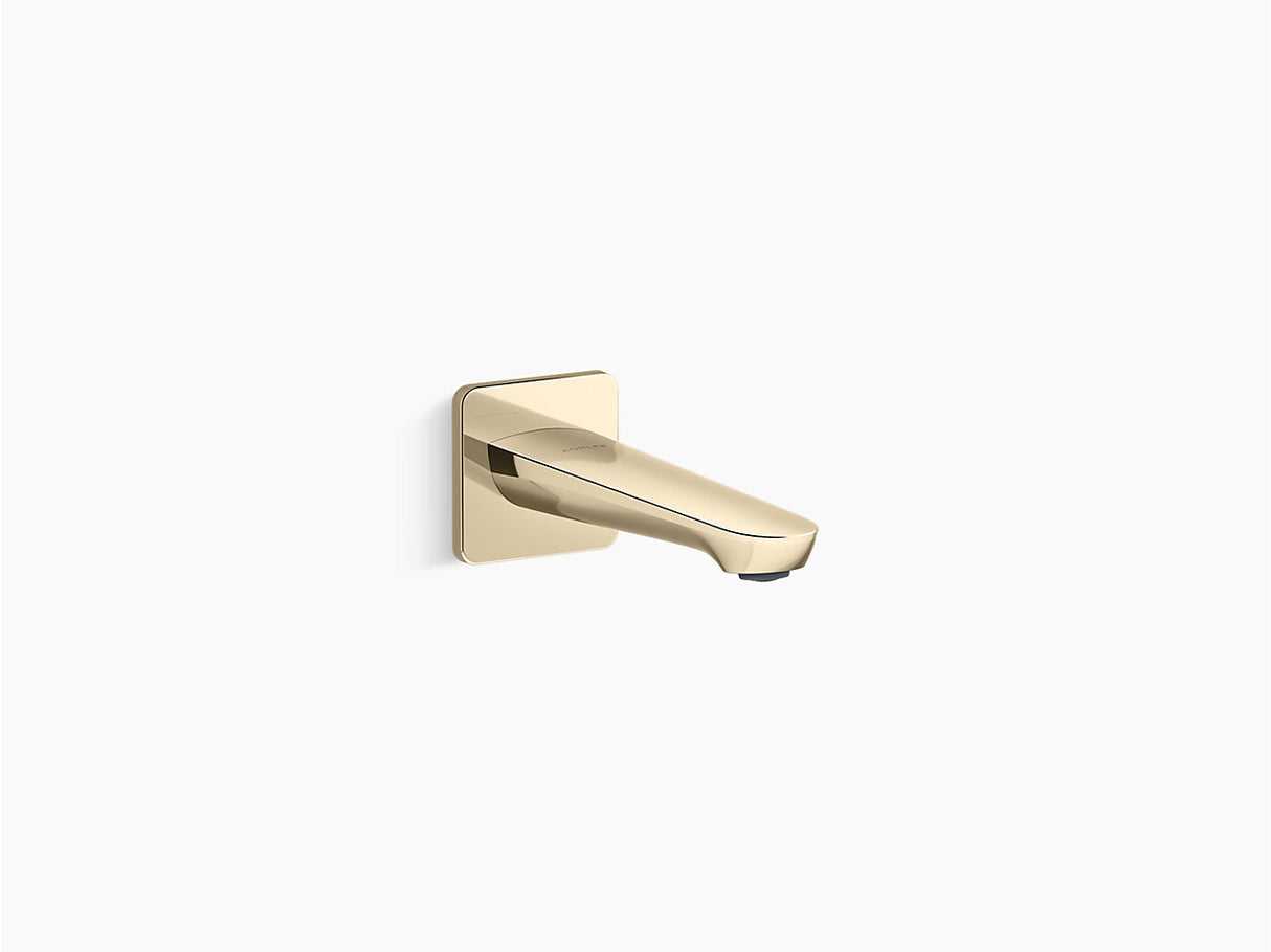 FLUENCE TM WALL-MOUNT BATH SPOUT W/O DIVERTER - KOHLER PREMIUM - ( VIBRANT FRENCH GOLD - PREMIUM - 0x15 mm - 0inchX0.5inch )