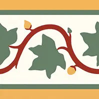VINTAGE GOLD BORDER MATT - SIMPOLO-TILES - ( - TINY TILE MATT - 198x198 mm - 7.8inchX7.8inch )