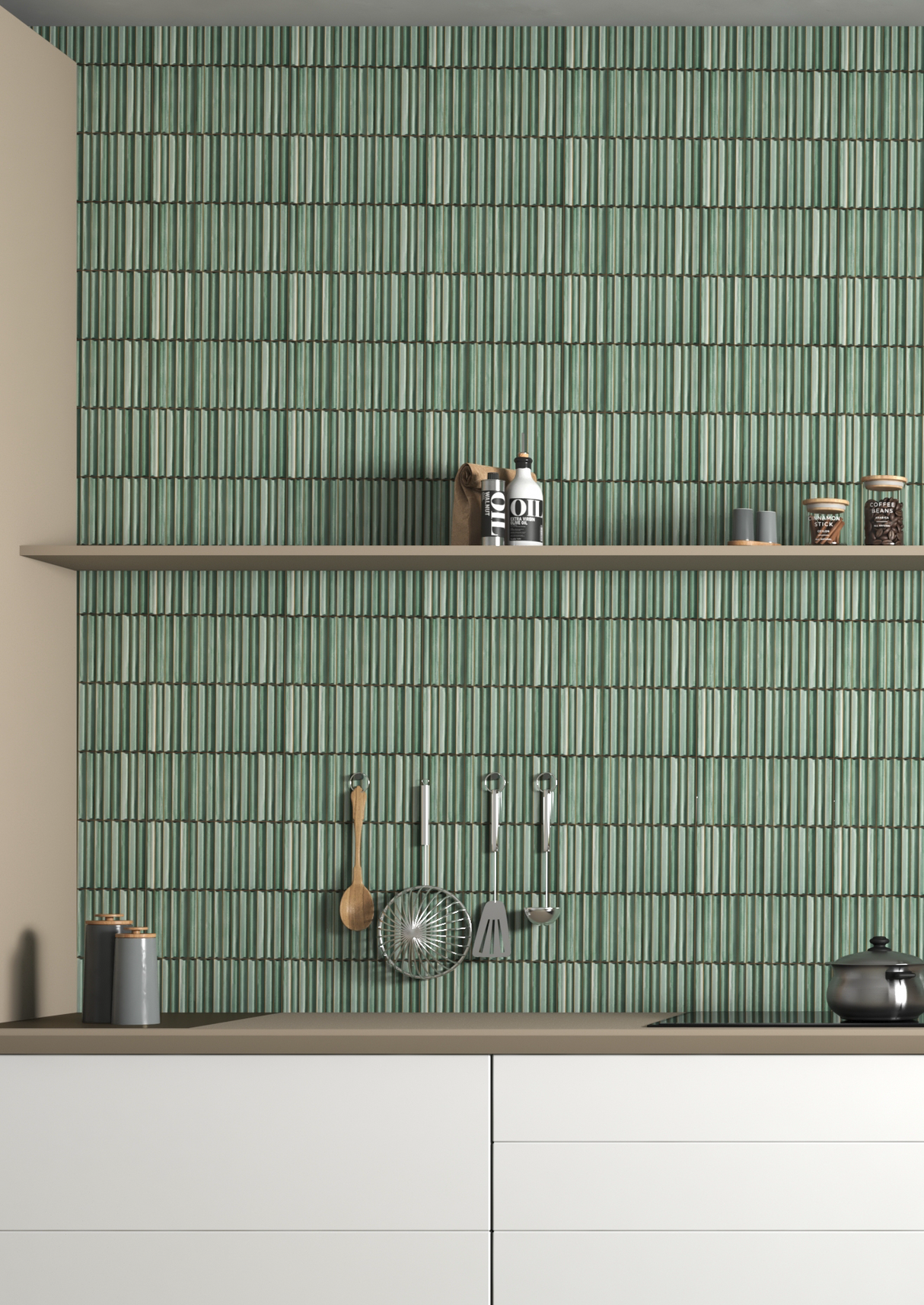 LAYER PINE HL - INDIAN TILES - ( - KERACER HIGH DEPTH DESIGNER TILES - 300x300x9 mm - 12inchX12inchX0.36inch )