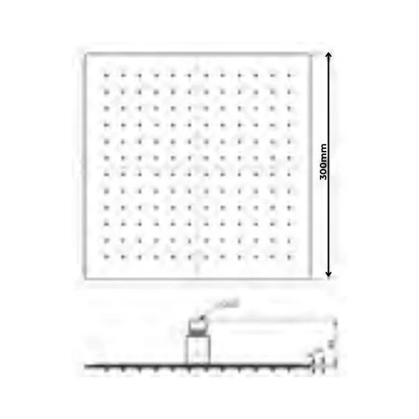 RAIN SHOWER `12`W/O ARM - AMERICAN STANDARD - ( CHROME - RAINSHOWER - 0x15 mm - 0inchX0.5inch )