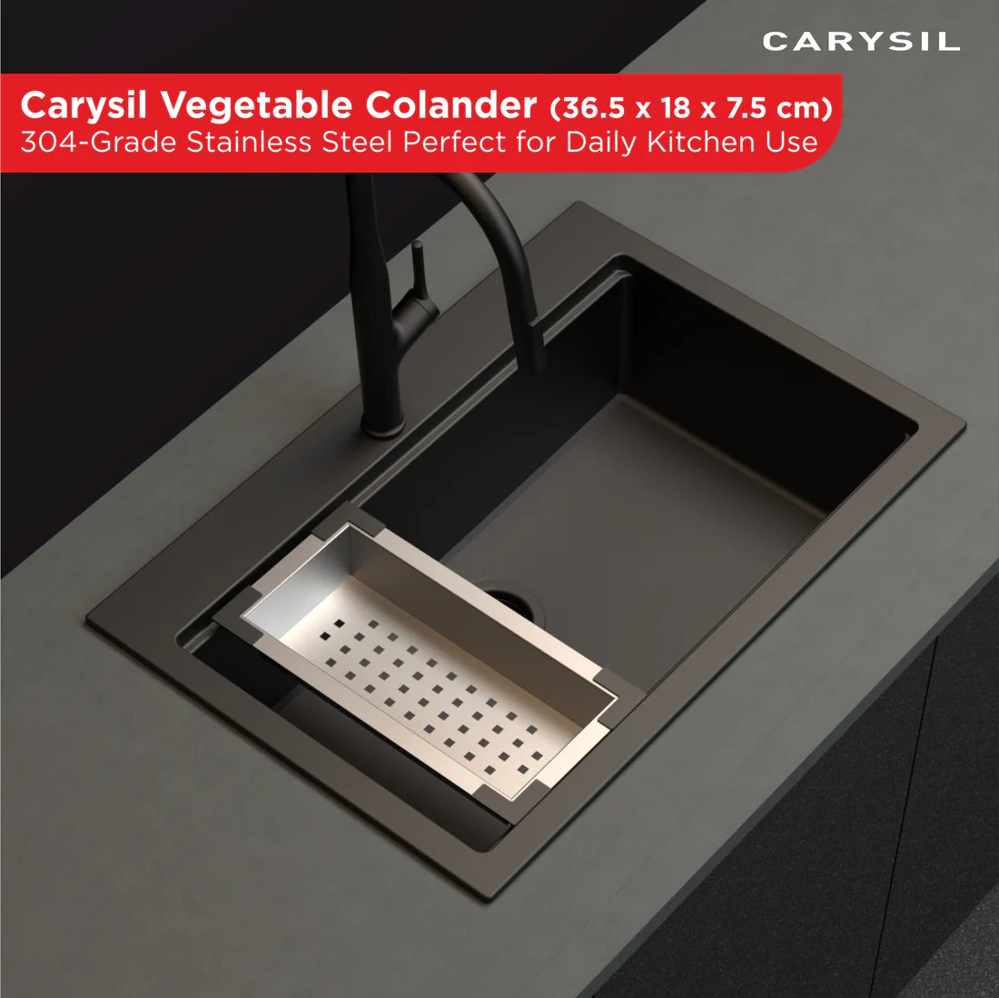 COLANDER VEGATABLE (560/610/780)- CARYSIL - ( SS - ACCESSORIES - 0x0 mm - 0inchX0inch )