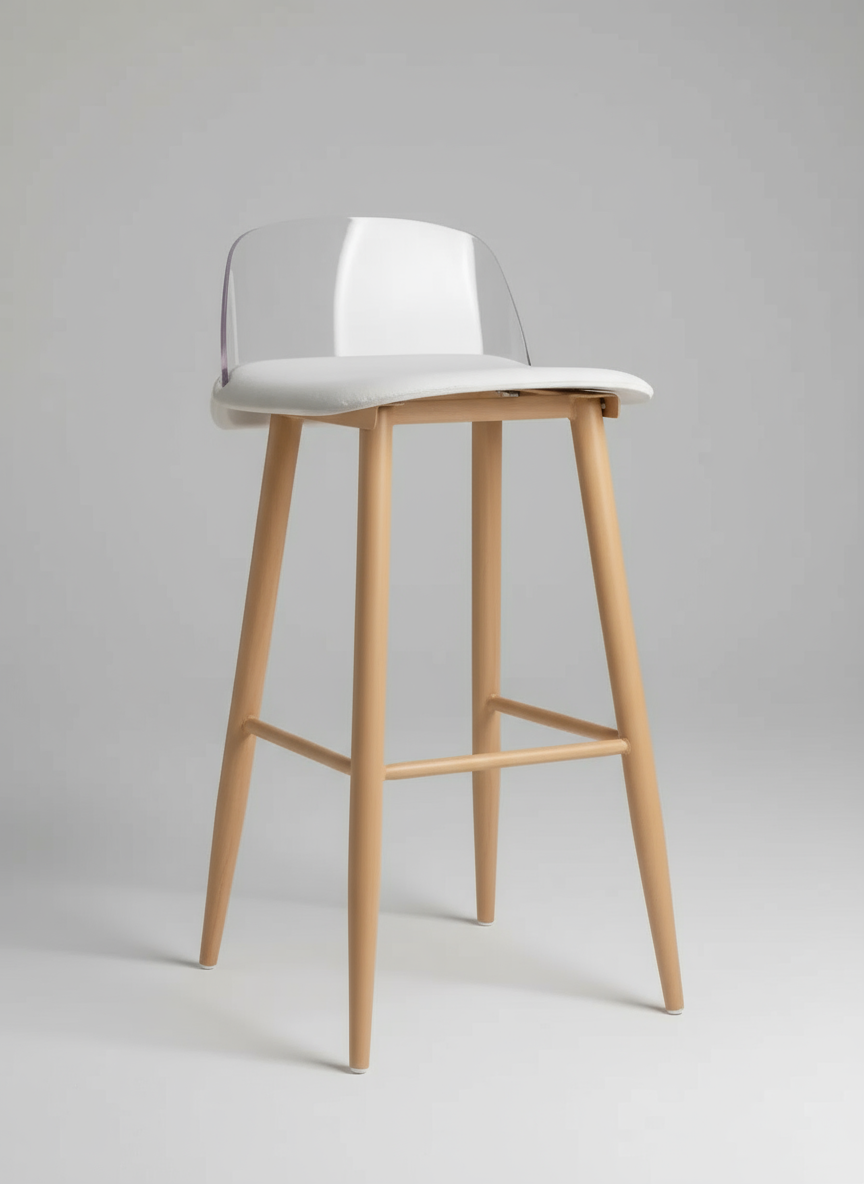 BAR CHAIR - FURNITURE - ( - BUENA CASA - 406x457x914 mm - 16.24inchX18.28inchX36.56inch)