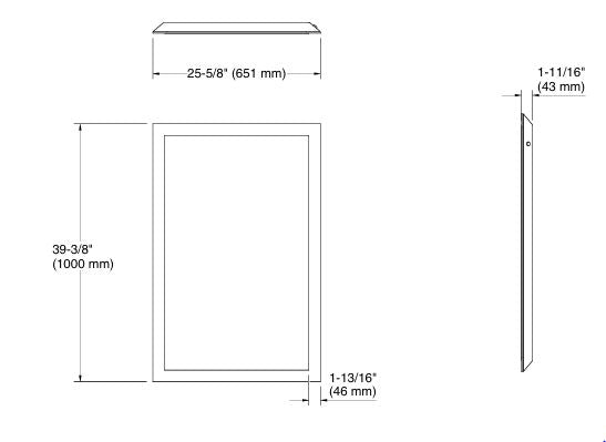 ESCALE MIRROR - KOHLER LUXURY - ( - LUXURY - 0x1000 mm - 0inchX40inch )