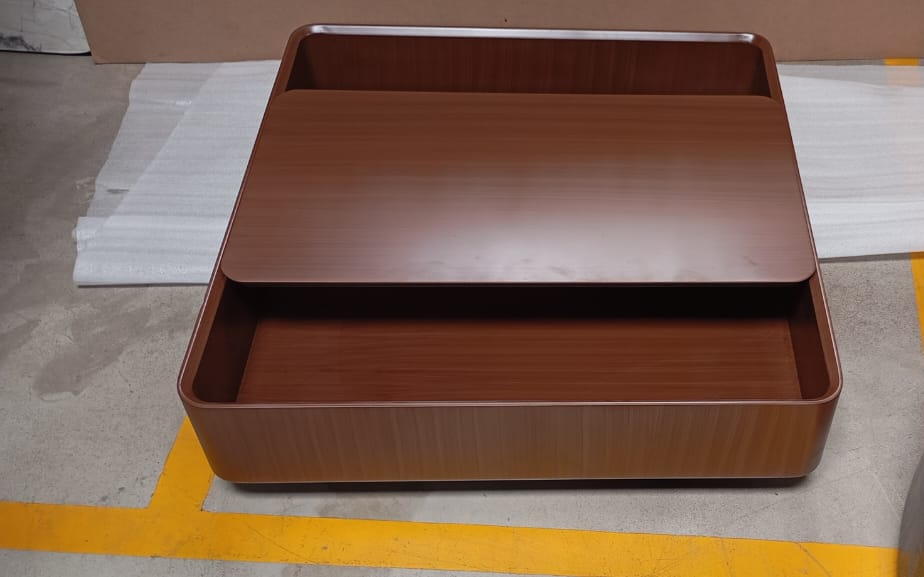 BROWN CENTER TABLE HDF W/ NANO COATING - FURNITURE - ( - BUENA CASA - 902x902x254 mm - 36.08inchX36.08inchX10.16inch)