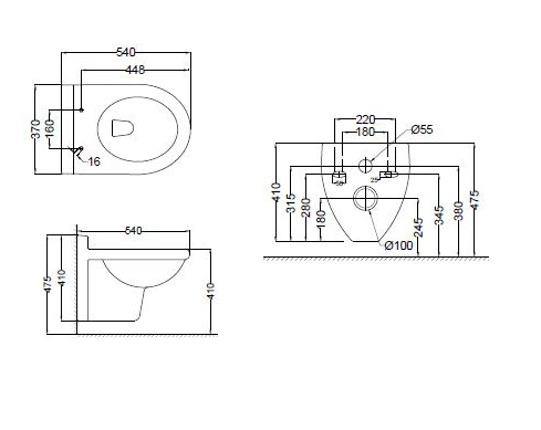 WALL HUNG WC W/SOFT CLSG S/COVER ( BOLT DISTANCE 7INCHOR 9INCH) - JAQUAR SWARE -  (  -  - 0x0 mm - 0inchx0inch )