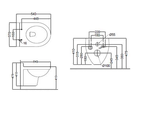 WALL HUNG WC W/SOFT CLSG S/COVER ( BOLT DISTANCE 7INCHOR 9INCH) - JAQUAR SWARE -  (  -  - 0x0 mm - 0inchx0inch )