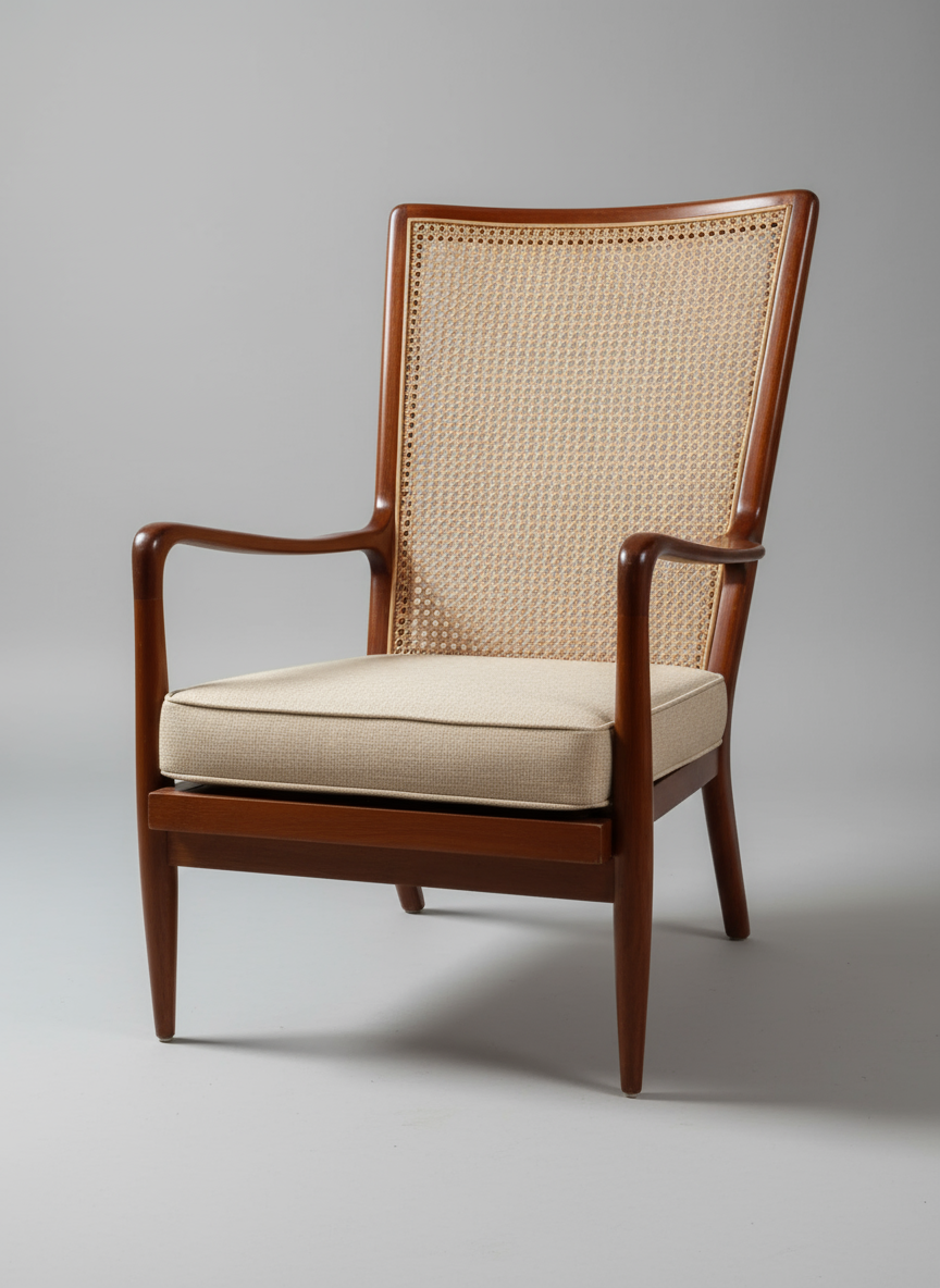 WOODEN JUTE MESH TEAK WOOD COMFORT CHAIR W/O CUSHION (ARM 559 MM) - FURNITURE - ( - BUENA CASA - 711x559x1016 mm - 28.44inchX22.36inchX40.64inch)