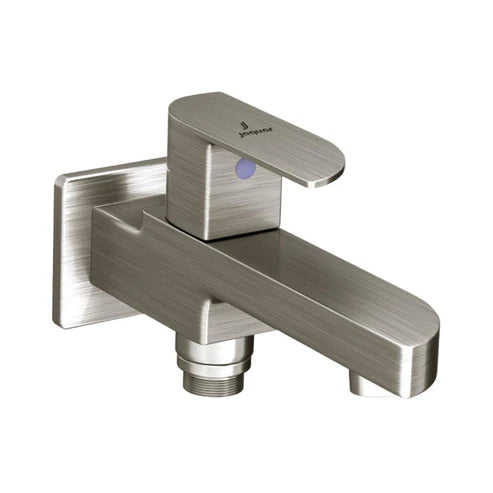 2 WAY BIB COCK WITH WALL FLANGE - JAQUAR FAUCETS - (STAINLESS STEEL - ALIVE - 0x15 mm - 0inchX0.5inch)