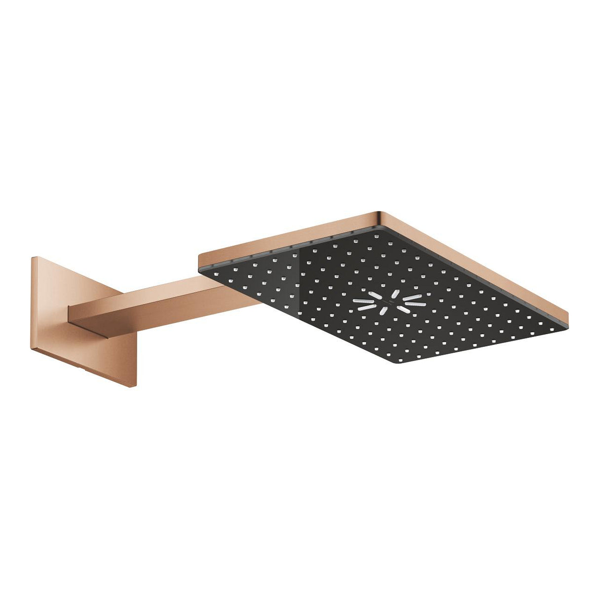 RAINSHOWER AQUA RECTANGULAR HEAD SHOWER SET 430 MM CEILING SHOWER ARM, 2 SPRAYS - GROHE - (BRUSHED WARM SUNSET - G5 - RAINSHOWER - 400x230 mm - 16inchX9.2inch)
