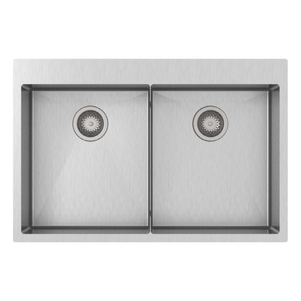 2 BOWL W/O DRAINBOARD (DEPTH 10INCH) THK 1MM - CARYSIL -  ( MATT FINISH - AMERICAN DESIGN - 838x559 mm - 33inchX22inch )