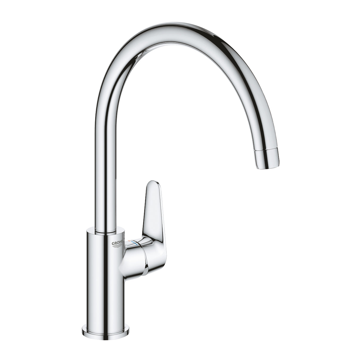 BAUCURVE 1-HANDLE KITCHEN MIXER C-SPOUT - GROHE-G2 - ( CHROME - G2 - BAUCONTEMPORARY - 0x0 mm - 0inchX0inch )
