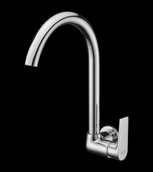 BRASS WALL MOUNTED SINK COCK - AQUANT - ( CHROME - - 0x0 mm - 0inchx0inch )