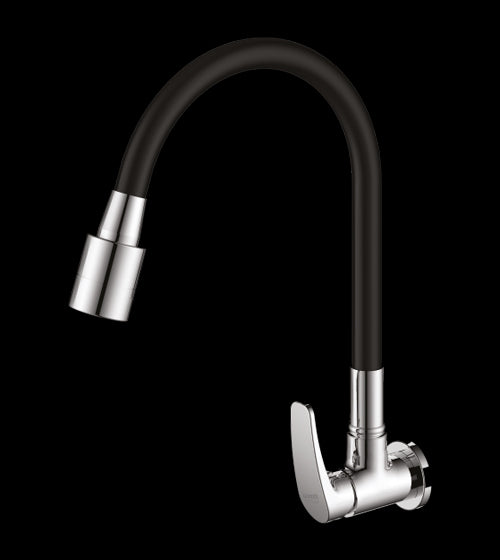 BRASS FLEXIBLE WALL MOUNTED SINK COCK - AQUANT - ( CHROME - - 0x15 mm - 0inchX0.6inch )