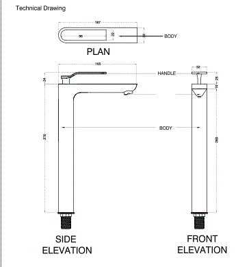 TALL PILLAR COCK - AQUANT - ( GOLD - - 0x0 mm - 0inchx0inch )