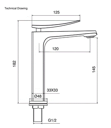 TALL BODY PILLAR COCK - AQUANT -  ( MATT BLACK -  - 0x0 mm - 0inchx0inch )