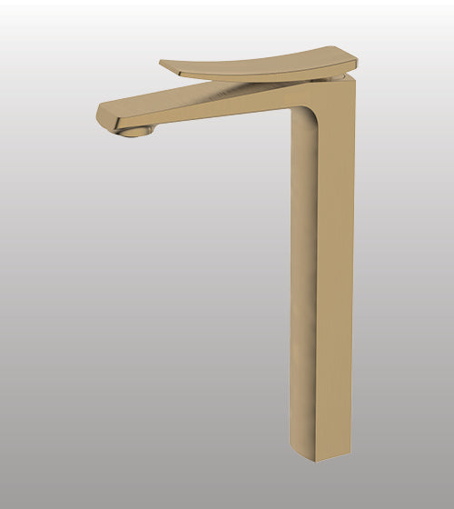 TALL BODY PILLAR COCK FOAM FLOW - AQUANT -  ( BRUSHED GOLD - WAVE SERIES - 0x0 mm - 0inchx0inch )