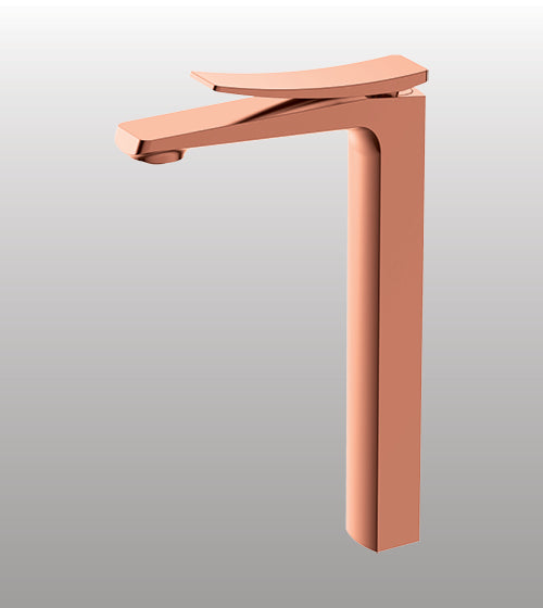 TALL BODY PILLAR COCK FOAM FLOW - AQUANT -  ( ROSE GOLD - WAVE SERIES - 0x0 mm - 0inchx0inch )