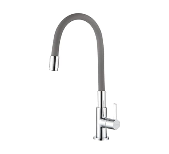 SINK COCK FLEXIBLE SPOUT-TABLE MOUNT (GREY) - HINDWARE FAUCETS - ( POLISHED CHROME - KITCHEN TAP-GLAMOUR - 0x15 mm - 0inchX0.6inch )