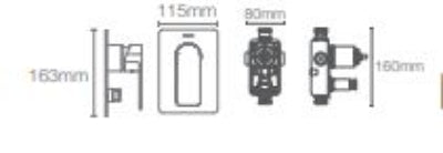 (PRUN)PARALLEL-REC BATH SHOWER TRIM WITH DIV - KOHLER PREMIUM -  ( BRUSHED BRONZE - PREMIUM - 0x0 mm - 0inchx0inch )