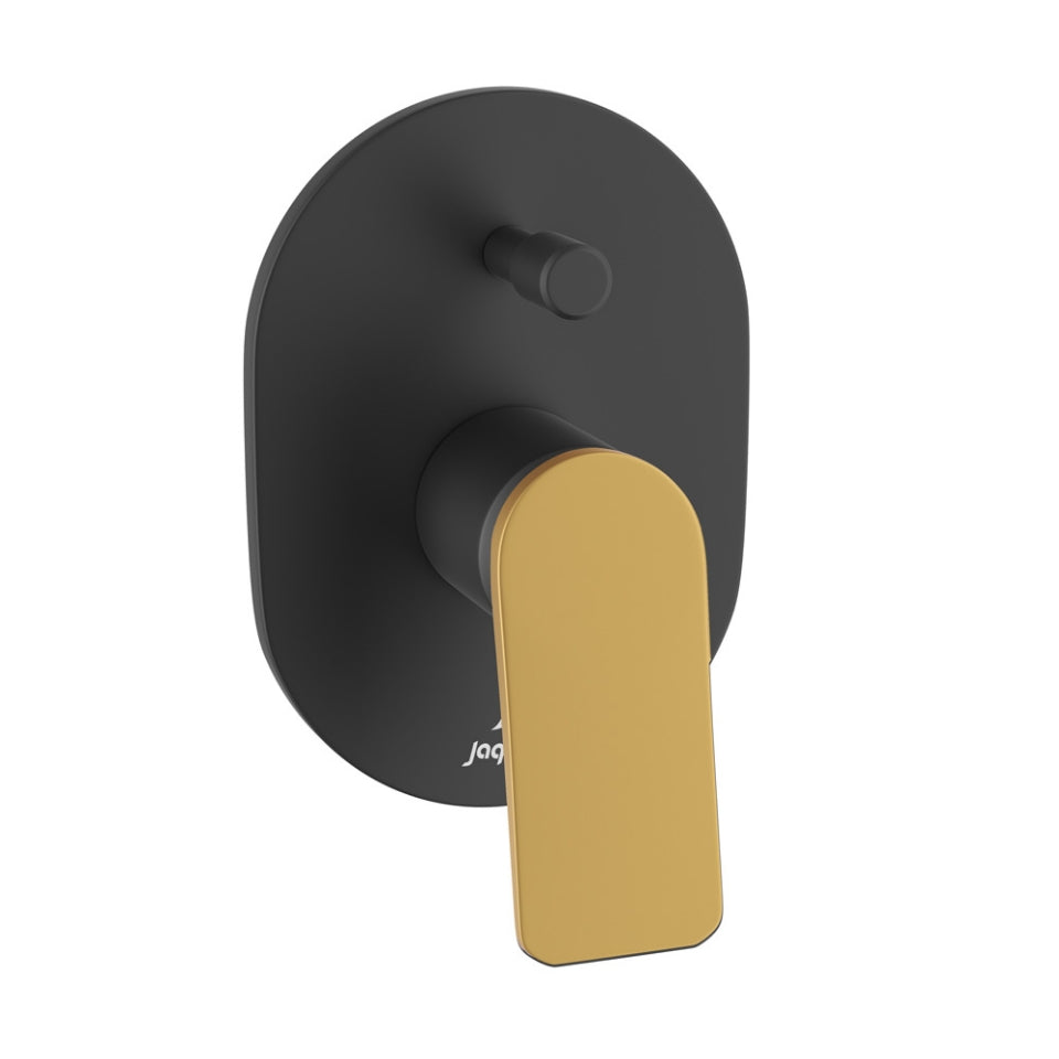 SINGLE LEVER EXPOSED PARTS KIT OF DIVERTER - JAQUAR FAUCETS - ( GOLD MATT PVD + BLACK MATT - LAGUNA - 0x15 mm - 0inchX0.5inch )