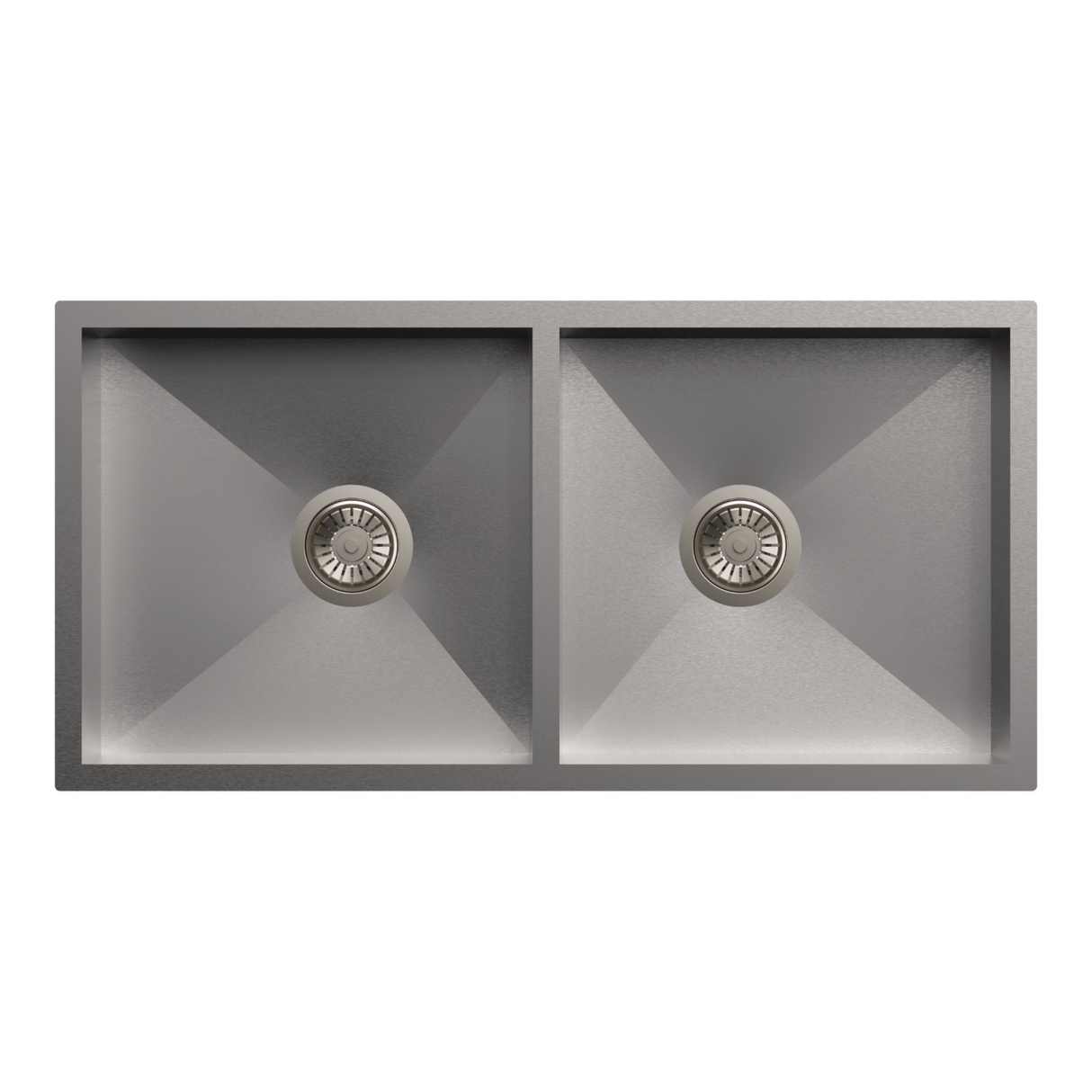 2 BOWL W/O DRAINBOARD (DEPTH 8INCH) THK 1MM - CARYSIL -  ( MATT - QUADRO - 1016x501 mm - 40inchX20inch )
