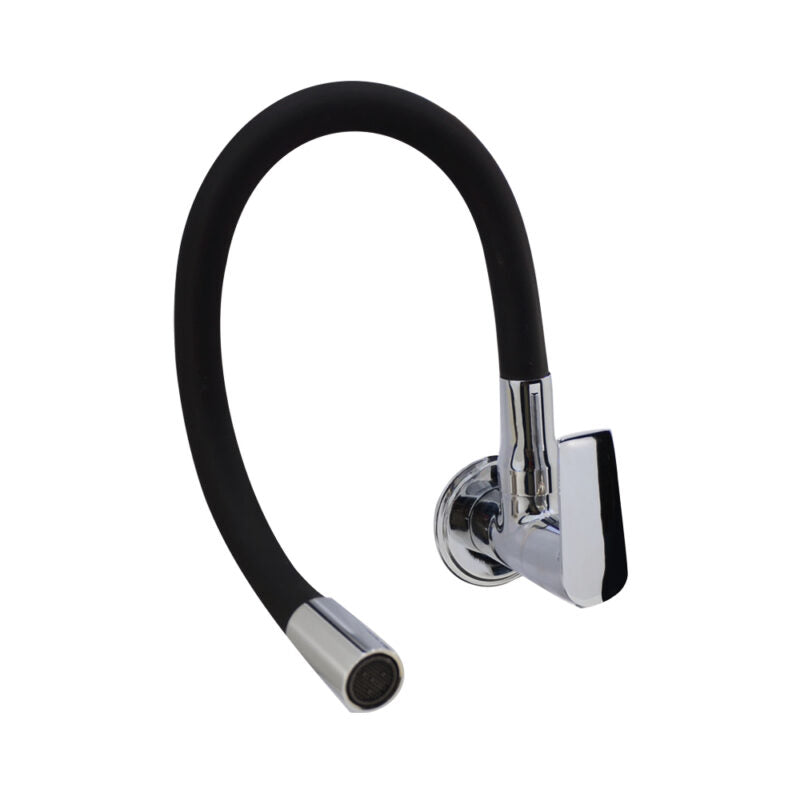 SINK TAP WALL MOUNTED WITH FLEXIBLE SPOUT - VIKING -  ( BRASS -  - 0x0 mm - 0inchx0inch )