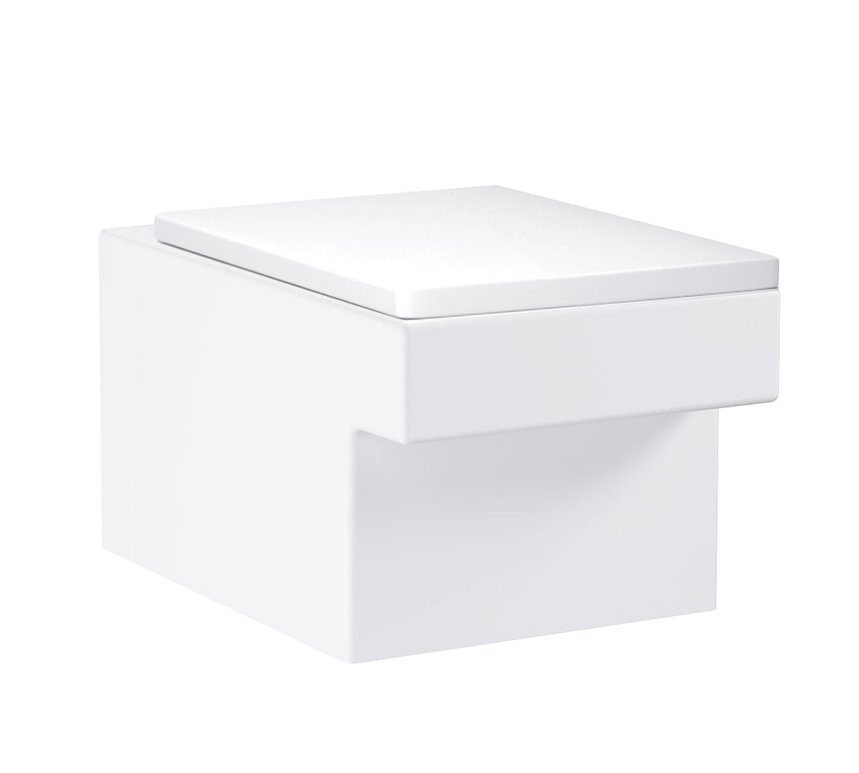 EUROCUBE TOILET WALL-HUNG RIMLESS WITH SEAT COVER - GROHE -  ( WHITE - G4 - EUROCUBE - 0x0 mm - 0inchX0inch )