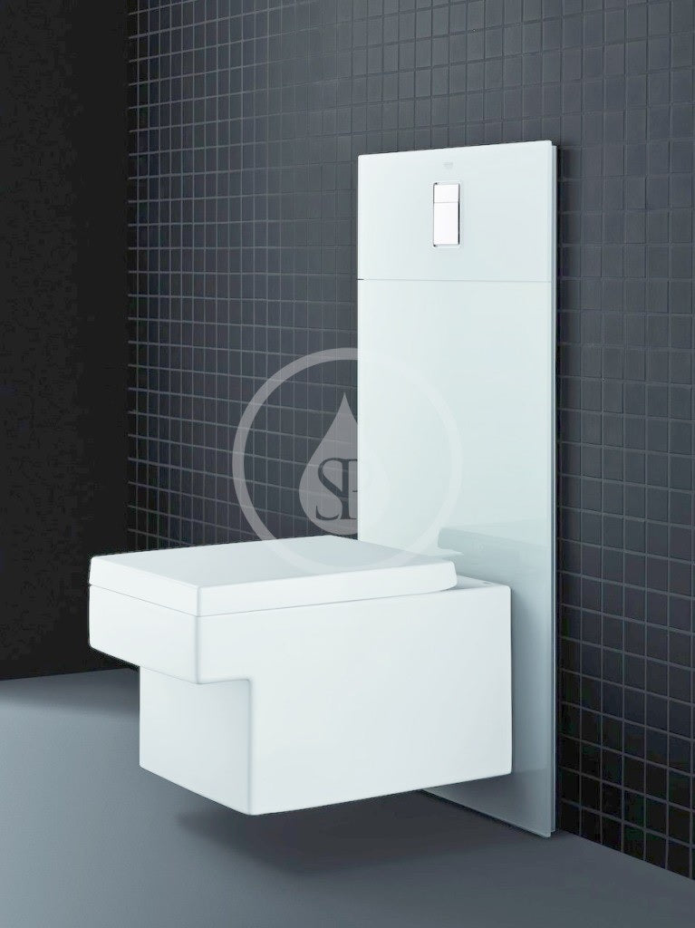 EUROCUBE TOILET WALL-HUNG RIMLESS WITH SEAT COVER - GROHE -  ( WHITE - G4 - EUROCUBE - 0x0 mm - 0inchX0inch )
