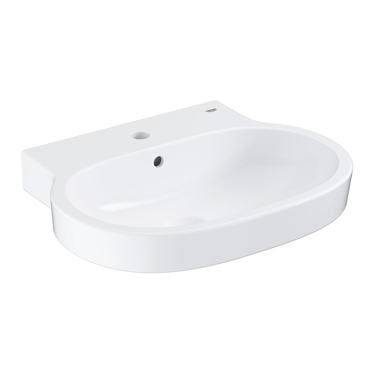 EUROCOSMO BASIN, COUNTER TOP, 60CM - GROHE -  ( WHITE - G4 - EUROCOSMO - 481x455 mm - 19inchX18inch )