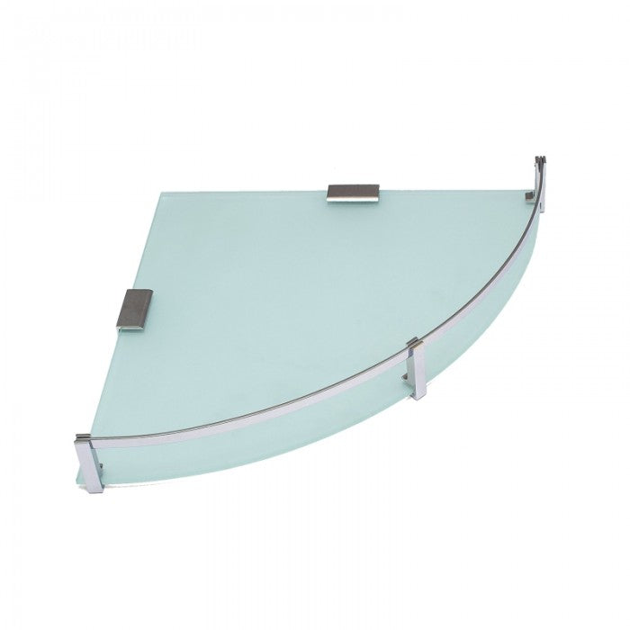 REFLEX CORNER TOUGHENED GLASS SHELF - BETTER LIVING - ( CHROME - REFLEX - 200x200 mm - 8inchX8inch )