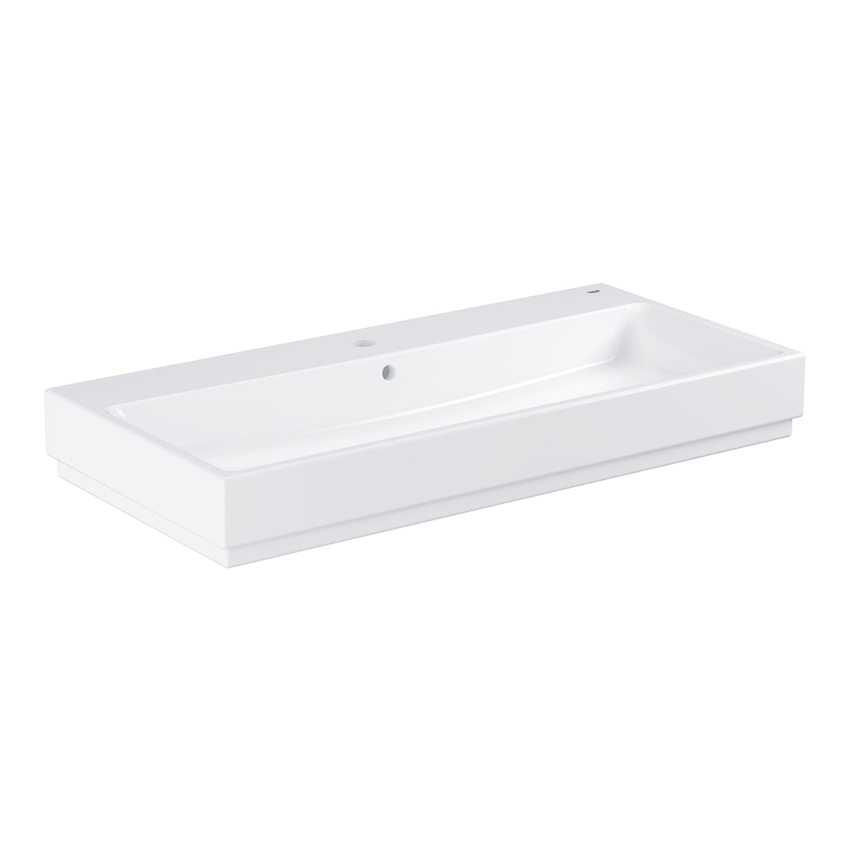 CUBE CERAMIC BASIN, COUNTER TOP 100CM - GROHE - ( WHITE - G4 - CUBE CERAMIC - 1000x490 mm - 40inchX19.6inch )