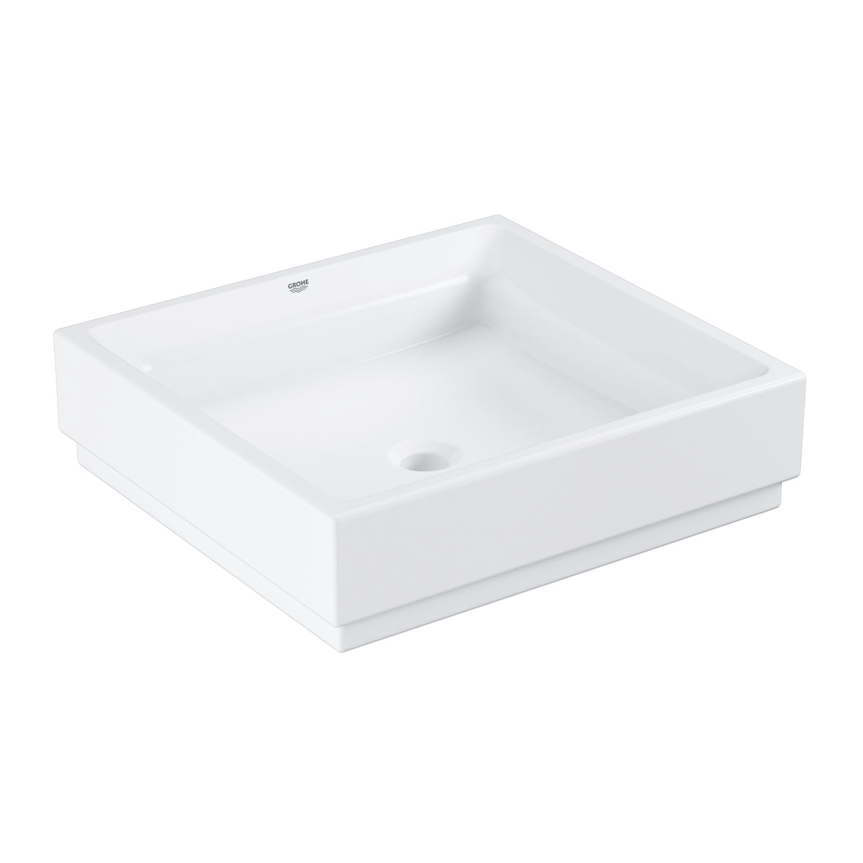 CUBE CERAMIC VESSEL BASIN, 50CM WITHOUT OVERFLOW - GROHE - ( WHITE - G4 - CUBE CERAMIC - 500x470 mm - 20inchX18.8inch )