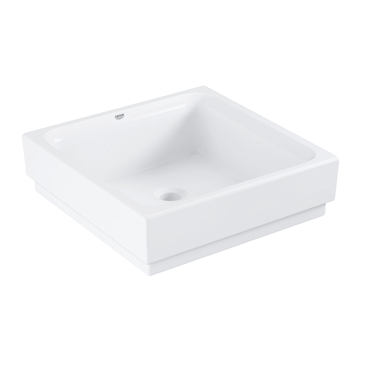 CUBE CERAMIC VESSEL BASIN, 40CM WITHOUT OVERFLOW - GROHE - ( ALPINE WHITE - G4 - CUBE CERAMIC - 0x0 mm - 0inchX0inch )