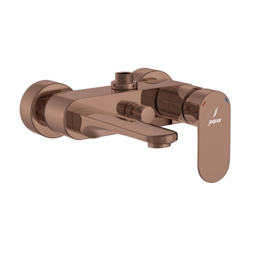 SINGLE LEVER BATH & SHOWER MIXER WITH PROVISION FOR CONNECTION TO EXPOSED SHOWER PIPE (SHA-1211N), WALL MOUNTED - JAQUAR FAUCETS - ( BLUSH GOLD PVD - OPAL PRIME - 0x15 mm - 0inchX0.5inch )