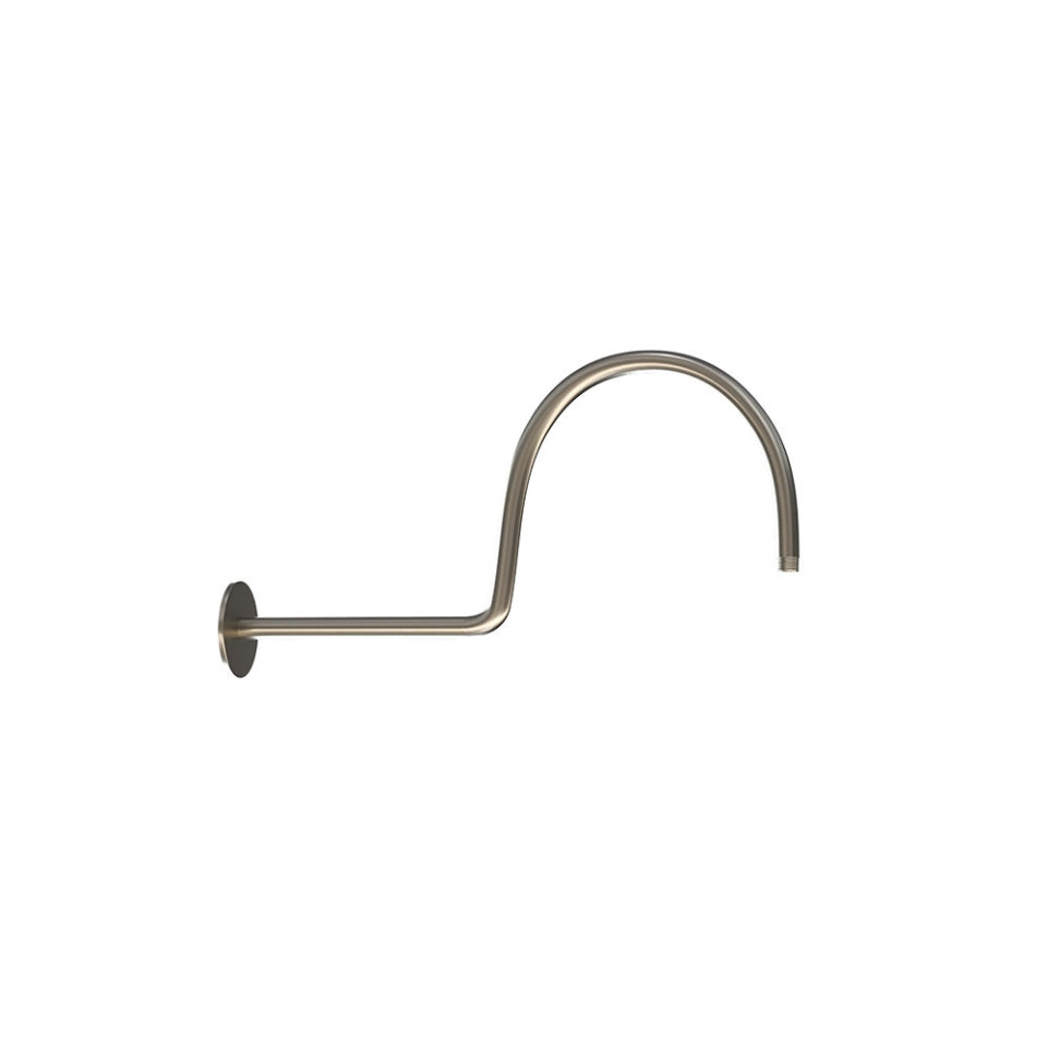 VICTORIAN SHOWER ARM, LONG ROUND SHAPE WALL MOUNTED WITH FLANGE - JAQUAR FAUCETS - (STAINLESS STEEL - SHOWER ACC. - 0x15 mm - 0inchX0.5inch)