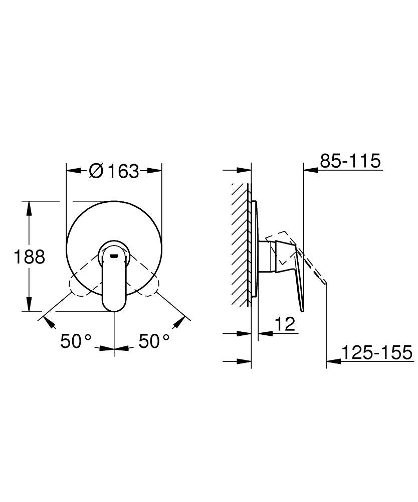 EUROSMART COSMOPOLITAN 1-HANDLE SHOWER MIXER - GROHE - ( CHROME - G3 - EUROSMART - 0x0 mm - 0inchX0inch )