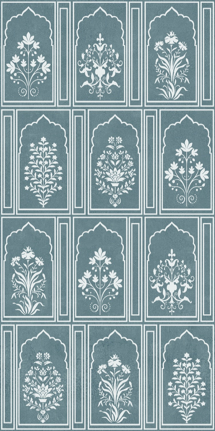 AREBIC AQUA FLOWER DECOR HL - INDIAN TILES - ( - CRIST DECOR - 1200x600 mm - 48inchX24inch)