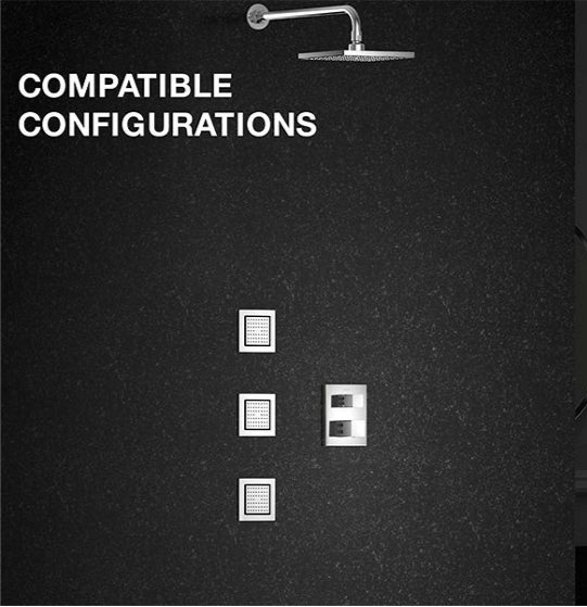 RECE THER. BATH&SHOWER SQUARE TRIM - KOHLER PREMIUM -  ( POLISHED CHROME - PREMIUM - 0x15 mm - 0.5inchX0.6inch )